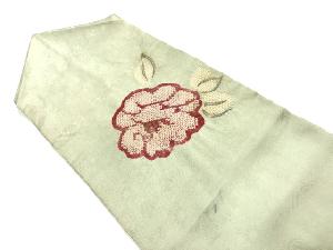 アンティーク　絞り椿模様刺繍名古屋帯